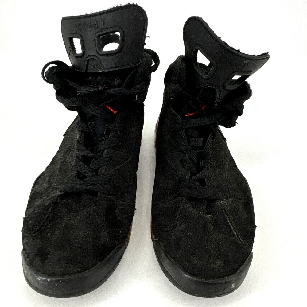 Nike Air Jordan 6 Retro 136038-061 Black Deep Infrared 2000 Size 10‎ AS-IS Resto